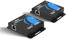 OREI 4K HDMI Extender Balun UltraHD 4K @ 60Hz 4:4:4 Over Single CAT6/7 Cable with HDR & IR Control-Ethernet Cable Up to 165 ft- Loop Out (UHD-IPC165-K)