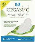 Organyc - 100% Certified Organic Cotton Inside and Out Feminine Pads with Wings, Sanitary Napkin for Women, 120 Count, Moderate Flow, Regular Absorbency, 12 Pack(Case Pack)