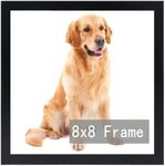 RUN HELIX 8x8 Picture Frame for 8by8 Square Poster Photo Canvas Certificate Black High Transparent Photo Frame Wall Desktop Horizontal Vertical 8 x 8,Black