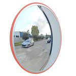 SNS SAFETY LTD Convex Traffic Mirror for Driveway, Warehouse and Garage Safety or Store and Office Security to Eliminate Blind Spots (Diameter 45 cm, with Wall Bracket)