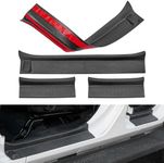 JOYTUTUS Door Sill Guards Compatible with Gladiator JT Wrangler JL 4 Doors, Black Door Sill Protectors Entry Guards 4 Door Gladiator Accessories, Entry Scuff Plate Cover (4Pcs Set)