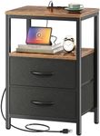 Huuger Nightstand with Charging Sta