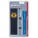 Maglite Mini Incandescent 2-Cell AA Flashlight with Holster, Blue