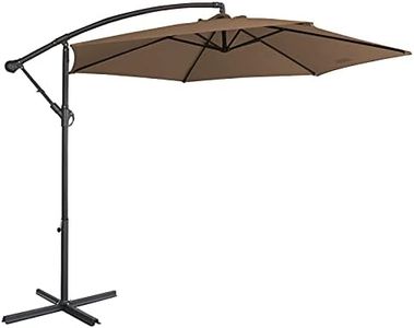 Milano Decor Outdoor Umbrella Cantilever with Protective Cover Patio Garden Shade, Latte, 3 m Diameter x 2.5 m Height