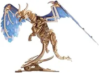 UGEARS 3D Wooden Puzzles for Adults - Windstorm Dragon 3D Puzzle - Mechanical Model Kits for Adults to Build - DIY Building Set Gifts for Christmas, Brain Teaser Puzzle, Hobby Kit
