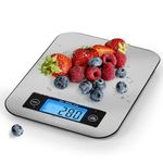 Duronic Kitchen Scales KS1007 for Baking Postal Parcel Weigh 10KG Capacity| Silver | Tare | 1g Precision