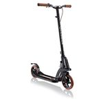 Globber One K 180 Vintage Quick Fold Kick Scooter 5.67kg for 14 Years Plus Teen and Adult - ABEC 7 125mm wheels - 2 Year Warranty (Black)