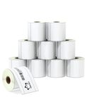 True-Ally 75x125 Direct Thermal (DT) Barcode Label Sticker - 3 x 5 inch - 75mm x 125mm - 500 Labels/Roll - White Self Adhesive Sticker for Printing Barcoding (10 Roll Per Pack(5000 Labels))