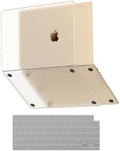 Soonjet for MacBook Air 13.6 inch Case M4 M3 M2 2025 2024-2022 Model A3240 A3113 A2681, Sturdy Protective Hard Shell Case + Translucent Keyboard Cover for MacBook Air 13 inch - Starlight Clear