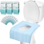 30 Pack Toilet Seat Covers Disposable100% Waterproof XL Individually Wrapped Disposable Toilet Seat Covers for Adults and Kids Potty Training, Travel Accessories for Public Restrooms Airplane Camping