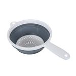 Addis 517522 "Pop & Store Collapsible Food Colander with Handle, White and Grey, 34 x 20 x 3 cm