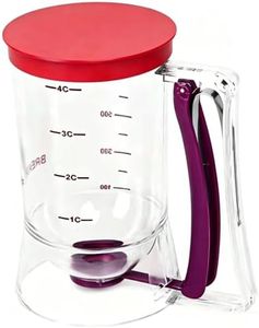 BBSTARZ Batter separator Cupcakes Pancakes Cookie Cake Waffles Batter Dispenser cookie separator batter Cream Speratator Cup Measuring Baking Tools (Purple+red)