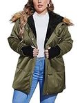 IN'VOLAND Women's Plus Size Hooded Parkas Coats Windproof Faux Fur Thicken Fleece Line Down Jackets with Pockets