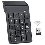 MZFANG Wireless Number Keypad Numeric Pad 18 Keys keyboard with 2.4G Mini USB Receiver Portable Slim Input Devices for Laptop Desktop Notebook PC Tablet Computer Windows System