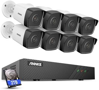 ANNKE H500 Bullet 5MP PoE Système de Surveillance 8CH NVR 6MP H.265 ONVIF avec 2To Disque Dur et 8 Caméras de Surveillance 5MP, RJ45, IP67 Étanche, Vision Nocturne Enregistreur Couleur Basse Lumière