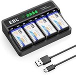 EBL 9 Volt 600mAh Rechargeable Batt