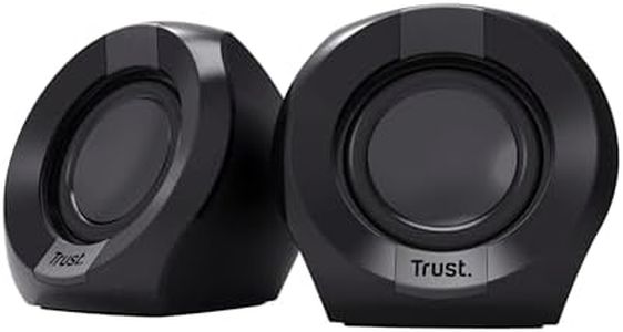 Trust Polo Piccolo Casse PC 2.0 8W (4W RMS), Cassa con Alimentazione USB, Connessione Jack Audio 3.5 mm, Controllo in Linea, Mini Altoparlanti PC per Desktop, Computer, Portatile - Nero