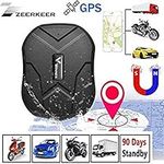 Real-time Tracking Device for Car，4G No Monthly Fee Magnetic Car GPS Locator with Free APP，Luggage Tracker Full Canada&Worldwide Coverage Waterproof History Route Burglar Alarm Vibration Alarm Worldwide Positioning Multi Vehicle Management