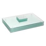 12pc Clear 40cm x 30cm Glass Placem