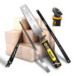 TOOLAN: 5-In-1 Multi Blades Hand Saw, 6 Inch(11T/16T) Double Edges Janpense Pull Saw, Drywall Saw, Hack Saw, Jab Saw, for Woodworking, Hard/Soft woods cutting, Metal, Blade Quick Change Mechanism.