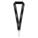 Buckle-Down Lanyard Vintage Chevrolet 1934 Bowtie Logo Stars Stripe Black Grays, 22" x 1" (LY-1.0-WCH033)