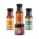 MasterChow Flavour Power Sauce Combo: Chilli Garlic Sauce, Holy Basil Sauce, Sweet & Spicy Sauce and Black Bean Dip | 3 Cooking Sauce & 1 Black Bean Dip