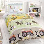 Rapport Apple Tree Farm Duvet Cover Set Childrens Bedding, Multi, 120 x 150cm