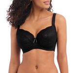 Freya womensAA1012Freya Fancies Underwire Balcony K Cup Bra Bra - Black - 32J US