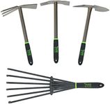 Yard Butler Terra Tuff Tool Bundle - Handy & Durable Gardening Tool Set for Any Gardener - Includes Sturdy & Ergonomic Hand Tiller, Hand Shovel, Hand Weed Puller & Hand Rake