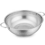 Stainless Steel Colander, Onader 5-Quart Micro-Perforated Colander with Handle, Metal Strainer for Draining Rinsing Washing Pasta Spaghetti Rice Vegetables Fruits, Heavy Duty & Dishwasher Safe - 28cm