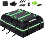 Kingfun Rooftop Cargo Carrier – Waterproof 21 Cubic Feet Car Roof Bag Fit All Vehicles with/Without Roof Rack, Includes Anti-Slip Mat, 8 Reinforced Straps & 6 Door Hooks, Lashing Straps, Luggage Locks