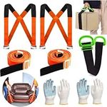 Furniture Moving Straps, YELIKIT 2-Mover Adjustable Lifting Straps and One Person Lifting Moving Strap, Moving for Secure Furniture, Appliances, Heavy, Bulky Objects Safely, More Easily