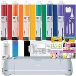 Cricut Maker 3 Machine Bundle Basic Tool Kit Transfer Tape Smart Rainbow Vinyl DIY Matless Cutting 10X Force 2X Faster Compatible with iOS Android Windows & Mac Bluetooth Connectivity