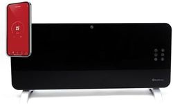 Rediffusion Panel Heater 2000W, Smart Glass, Works with Alexa & Google Assistant, Smart App Control, Wall Mount or Free Standing, Fast Heating, Overheat Protection, Black - RED2000GB