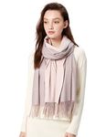 MaaMgic Womens 2 Tone Soft Cashmere Feel Winter Scarf Pashmina Shawls Wraps Large Fashion Blanket Gift Scarves for Girls