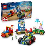 LEGO ǀ Disney and Pixar’s Toy Story Celebration Train & RC Car Toy Building Set with Woody, Buzz Lightyear, Jessie & Bo Peep Minifigures - Birthday Gift for 4+ Year Old Boys & Girls - 43264