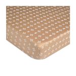 Crane Baby Cotton Fitted Crib Sheet for Newborns & Infants (132 cm x 70 cm, Copper Dash, Kendi Collection)