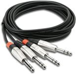 Hosa HSS-003X2 REAN Neutrik Connection Cable (4 x 6.3mm Jacks / 90 cm/Price for Pair) Silver