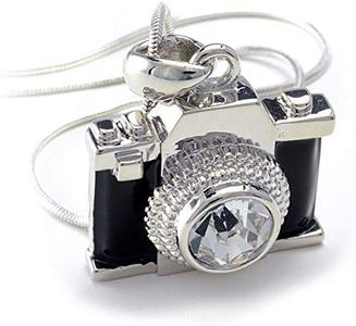 PammyJ Gift For Photographer Camera Necklace for Women, 18"