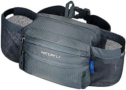 WATERFLY Fanny Pack Waist Bag: Waist Pack for Women Men with Two Water Bottle Holder Hiking Fanny Pack for Running Walking DogWalking Travel Cycling