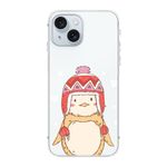Blingy's for iPhone 15 Plus Case, Fun Penguin Style with Snowflakes Hearts Cute Cartoon Animal Design Transparent Soft TPU Protective Clear Case Compatible for iPhone 15 Plus 6.7 inch (Red Penguin)