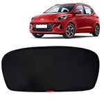 KINGSWAY® Car Rear Windshield Curtain Sun Shades Compatible with Hyundai Grand I10 Nios (Year 2023 Onwards), Dicky - Black, Cotton Mesh, 1 Piece