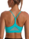 RUNNING GIRL Sports Bras for Women,Y-Back Supportive Sports Bra Padded Workout Green Bras Medium Support Push up(WX2915Bright Green,M)