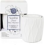 Belle Aroma ScenTrio - Ceramic Wax Warmer for Scented Wax, Essential Oils & Fragrance Tarts, Small Electric Plug in Wax Warmer with Timer - Home, Office & Studio Apartments Essentials - Diamond White