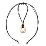 ALRNBY Chunky Round Pendant Necklace for Women Boho Choker Trendy Western Summer Beach Jewelry (Gold)
