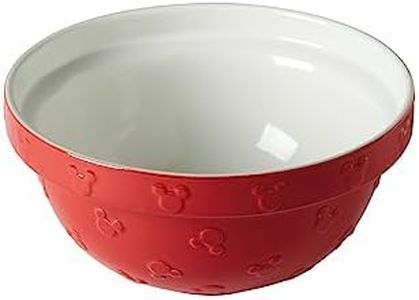 Prestige New Disney Bake with Mickey Mouse Ceramic Mixing Bowl - Red Mixing Bowls for Baking, 23cm x 12cm