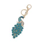 Peacock Purse Charm, Peacock Bird Keychain Convenient Portable Durable for Girlfriend for Bag for Purse for Phone(Blue)