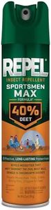 Repel 6-1/2-Ounce Sportsmen Max Formula Insect Repellent Aerosol 40-Percent DEET Spray Case Pack of 1