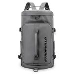 STRAPVILLA Gym Bag for Men with Shoe Compartment | Gym Bag for Women Workout | Duffle Bags for Gym | Football Gym Duffle Sports Bag for Boys | Travel Duffel Bag for Men - Storm Grey