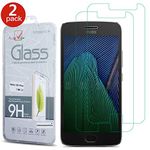 [2 Pack] Moto G5 Plus Screen Protector, Gorilla Tempered Glass Screen Protector Shockproof Protective LCD Film Guard [9H Hardness] [Scratch-Resistant] for Motorola Moto G5 Plus/moto G5+ (5.2 Inch)